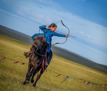 mounted archery